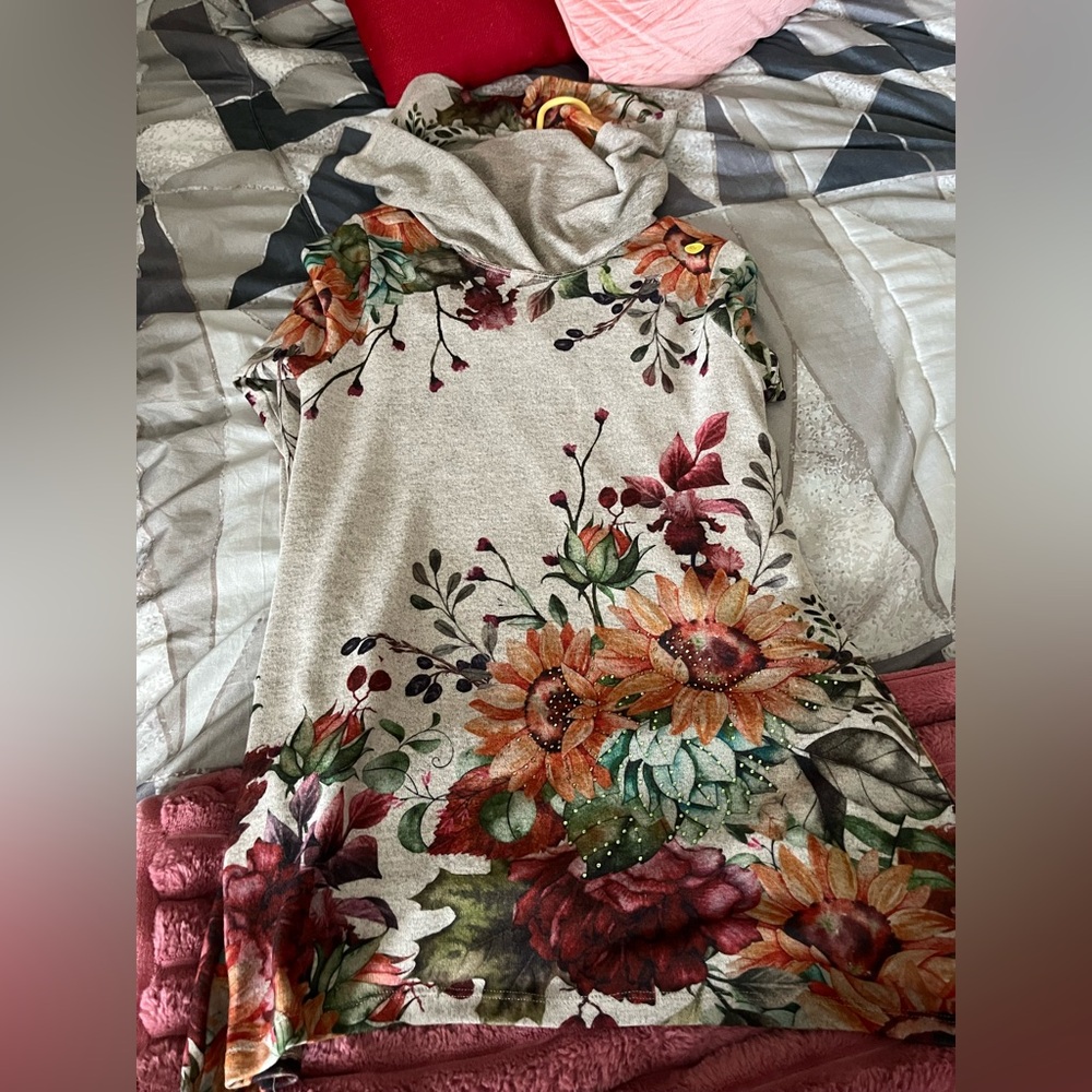 Floral Cowl Neck blouse